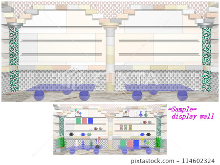 Cute house vector illustration set and art wall display image 114602324