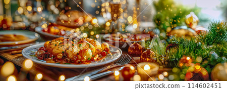 Asian family with house living room christmas decorate 114602451