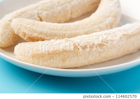 Frozen bananas close-up Frozen bananas close-up 114602570
