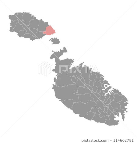 Qala District map, administrative division of Malta. Vector illustration. Qala District map, administrative division of Malta. Vector illustration. 114602791