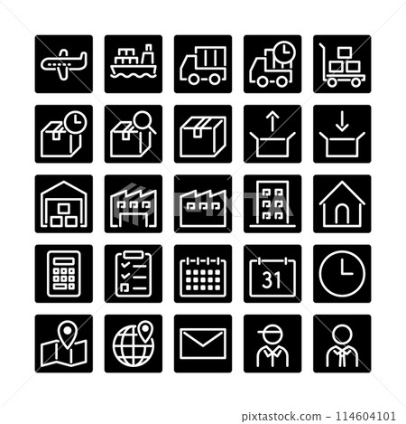 簡單的圖示物流 114604101