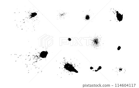 墨刷血濺素材插畫集 114604117