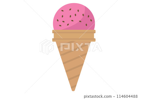 Strawberry ice cream. Vector illustration Strawberry ice cream. Vector illustration 114604488