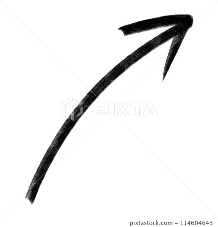 Black Arrow Chalk Arrow Marker Arrow Curve Arrow Painted Arrow Element Design Infographic Element 114604643