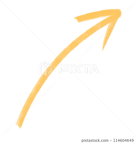Yellow Arrow Chalk Arrow Marker Arrow Curve Arrow Painted Arrow Element Design Infographic Element 114604649