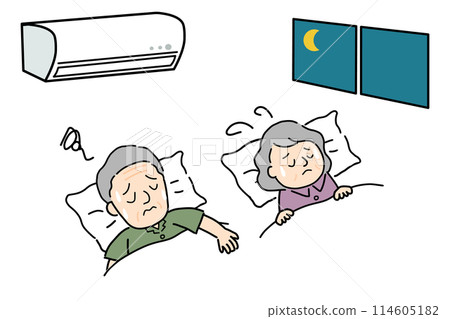 老夫婦因為熱得睡不著覺 114605182