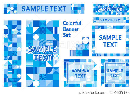 Banner set_geometric pattern Banner set_geometric pattern 114605324