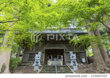 宮城縣湧谷町春天的見嶽山寺 114605507