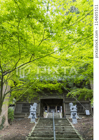 宮城縣湧谷町春天的見嶽山寺 114605511