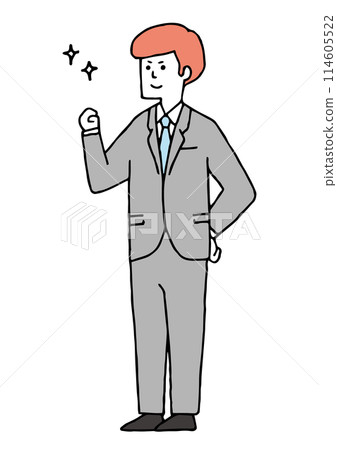 Guts pose office worker Guts pose office worker 114605522