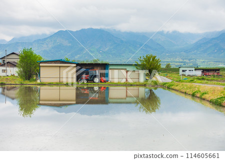 春天的田園風光【長野縣】 114605661