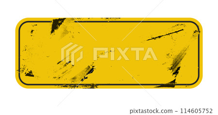 vintage grunge yellow metal sign. Vector illustration vintage grunge yellow metal sign. Vector illustration 114605752