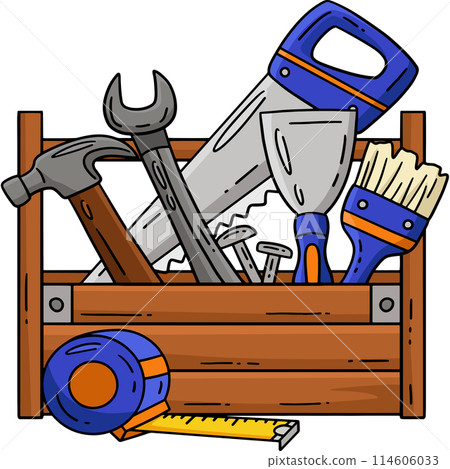 Construction Tool Box Cartoon Colored Clipart Construction Tool Box Cartoon Colored Clipart 114606033