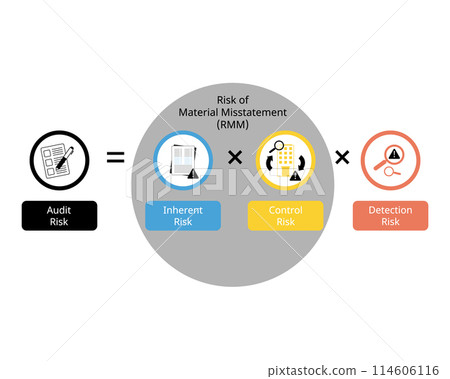 Type of audit risk formula for Inherent Risk, control risk, detection risk 114606116