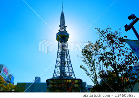 Shining sun and Chubu Electric Power MIRAITOWER 114606653