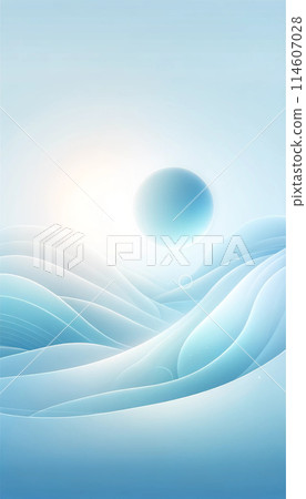 藍色波浪背景 114607028