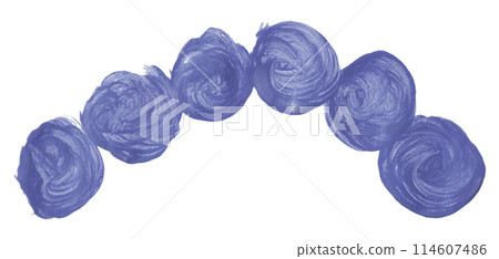 Purple brush isolated on white background. Watercolor 114607486