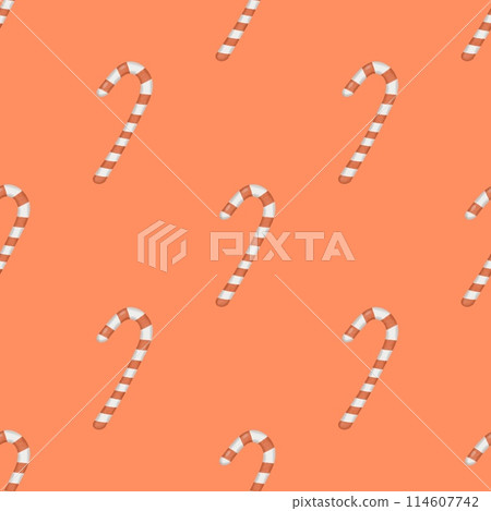 seamless pattern with candy cane seamless pattern with candy cane 114607742