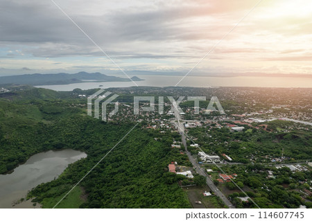 Managua town aerial cityscape Managua town aerial cityscape 114607745