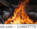 Bonfire at a shrine during New Year's 114607778