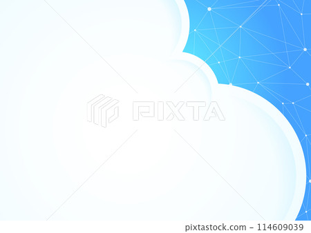 Blue cloud background illustration 114609039