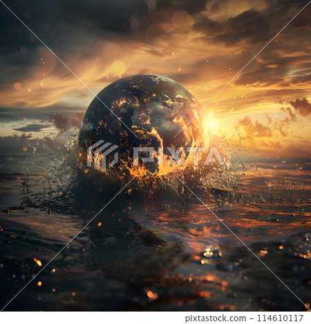 global boiling and climate change crisis earth  114610117