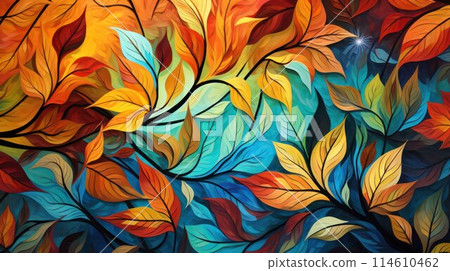 Abstract autumn backgrounds. Colorful tree leaves. Abstract autumn backgrounds. Colorful tree leaves. 114610462