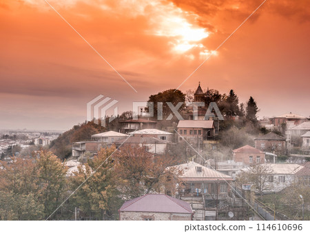 sunset view of the old Kutaisi 114610696