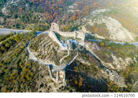 ruins of an old fortress on Kutaisi hill near Mtskheta ruins of an old fortress on Kutaisi hill near Mtskheta 114610700