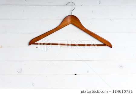 wooden clothes hanger wooden clothes hanger 114610781