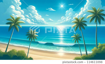 Tropical beach 114611098