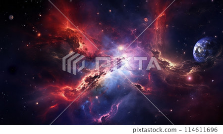 Cosmic collision galaxies deep space 114611696