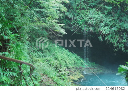 A walkway over a clear stream A walkway over a clear stream 114612082