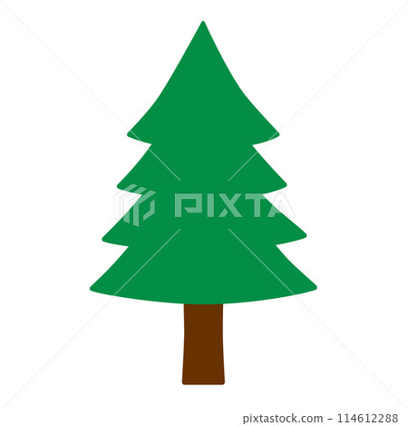 Vector illustration of a cute deformed tree 114612288