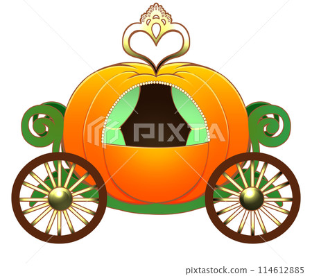 Pumpkin carriage (with outline) 114612885