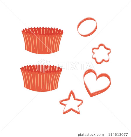 Forms for cooking muffin and cookies. Forms for cooking muffin and cookies. 114613077