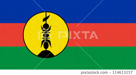 Flag of New Caledonia. New Caledonia state symbol. country of Oceania Flag of New Caledonia. New Caledonia state symbol. country of Oceania 114613257