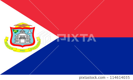 flag of Sint Maarten It is national flag of Dutch part of Saint Martin island flag of Sint Maarten It is national flag of Dutch part of Saint Martin island 114614035