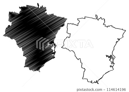 MidCoast Council (Commonwealth of Australia, New South Wales, NSW) map vector illustration, scribble sketch Mid-Coast map MidCoast Council (Commonwealth of Australia, New South Wales, NSW) map vector illustration, scribble sketch Mid-Coast map 114614196