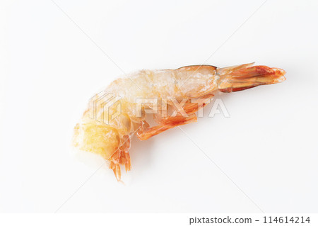 冷凍蝦白色背景 114614214