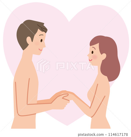 男人和女人裸體面對面，夫妻性生活 114617178