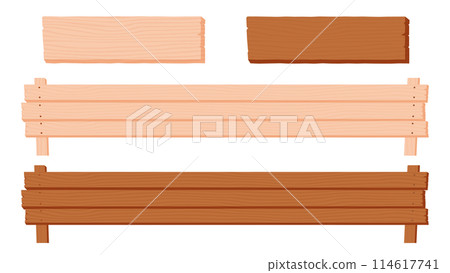 Wood grain subtitle base set Vector material Transparent material Wood grain subtitle base set Vector material Transparent material 114617741