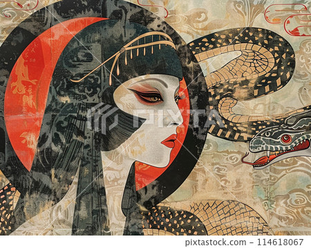 克莉奧佩特拉風格古代女子插畫 114618067