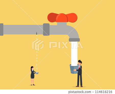 obstacles for woman. unequal distribution of benefits 114618216