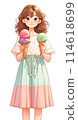 Girl with ice cream 114618699
