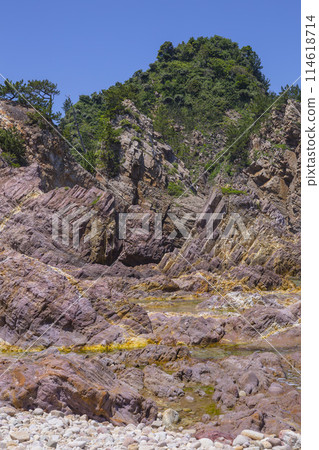 鳥取縣浦富海岸春天的風景 鳥取縣浦富海岸春天的風景 114618714