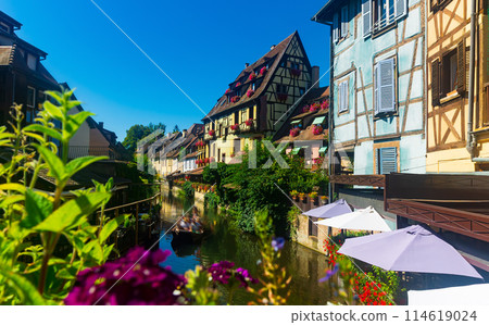Picturesque square in Alsatian city of Colmar, France Picturesque square in Alsatian city of Colmar, France 114619024