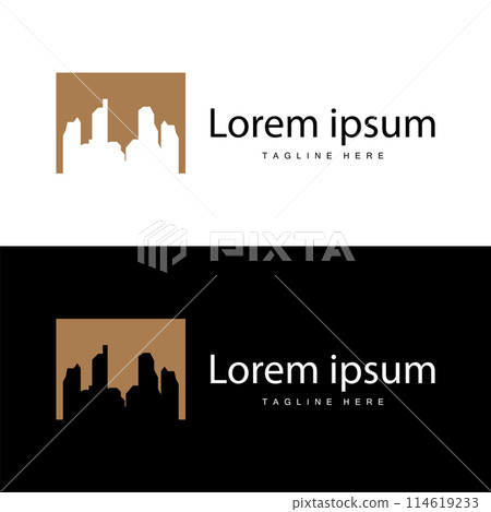 Modern City Building Logo Design, Luxurious and Simple Urban Architecture 114619233