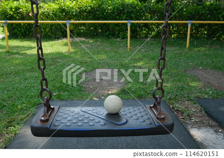 Swings and softballs at Sakihara Park on Ishigaki Island Swings and softballs at Sakihara Park on Ishigaki Island 114620151