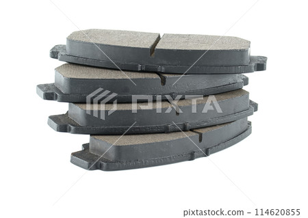 Brake pads isolated on white background Brake pads isolated on white background 114620855